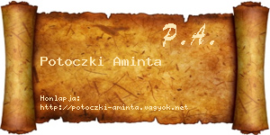 Potoczki Aminta névjegykártya